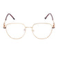 Hexagonal Geometric Metal | Blue-Cut Computer Glasses | Medium Eyewear | Gender-Neutral  (7902 Gold Brown)
