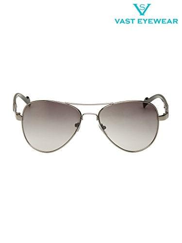 Aviator Men's Polycarbonate Lens UV Protection Sunglasses (1003 Gun Smoke Grey)