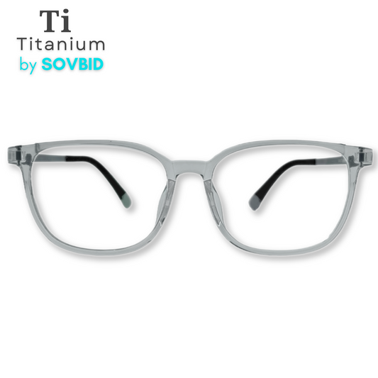 TR + Titanium | Square | Transparent-Grey | Small-Medium | Unisex | 6882
