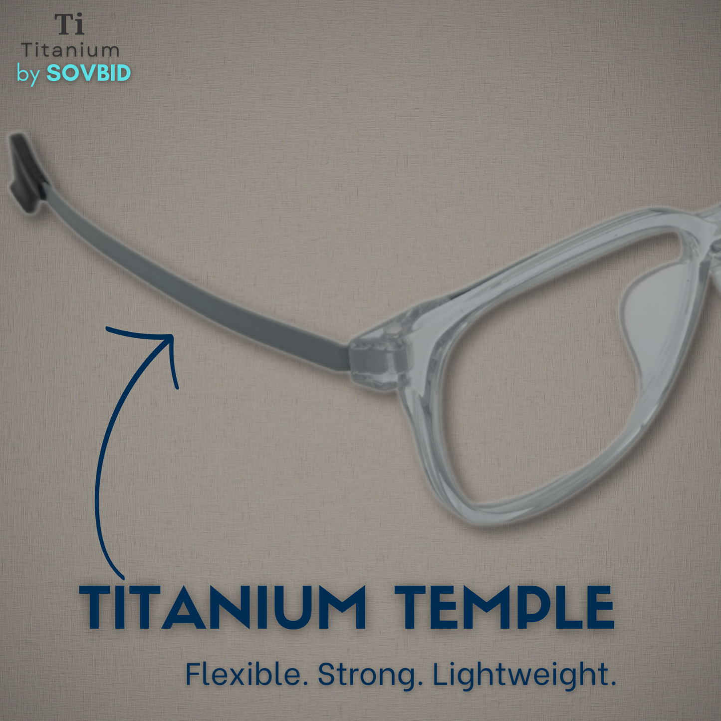 TR + Titanium | Square | Transparent-Grey | Small-Medium | Unisex | 6882