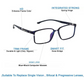 Blue Ray Blocking Rectangle TR90 Computer Glasses (8002 Blue)