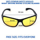 Day & Night Vision + Clear Glasses Wraparound Combo for Night driving, Sports, Biking