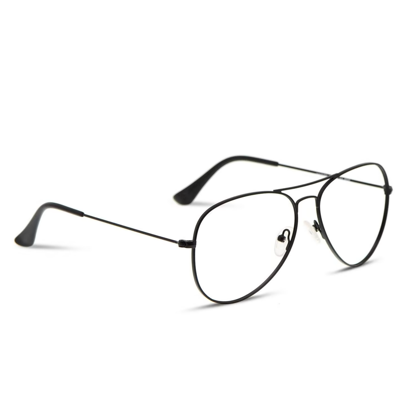 Photochromic Day & Night Computer & Gaming Glasses + Sunglasses Genderless Aviator Metal Eyewear (7905 Black)