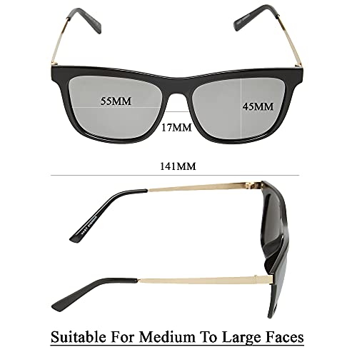 Vast Unisex Polarized TAC Polarized Rectangle Unisex Sunglasses (2639 C2 Silver Mirror) - sunglasses - Sovbid