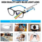 TRU BLU Unisex Kids Blu-ray Blocking Round Computer Glasses (Kids 303 Blue & Black )