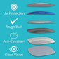 VAST Unisex Anti-Glare Computer Glasses Blue Cut Frame Zero Power (7979 Grey) - Anti-Glare - Sovbid