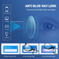 TRU BLU Unisex Kids Blu-ray Blocking Round Computer Glasses (Kids 303 Blue & Black )