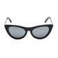 Cat Eye Women's Mirrored Fashion Sunglasses (5727 Black Gold Silver)