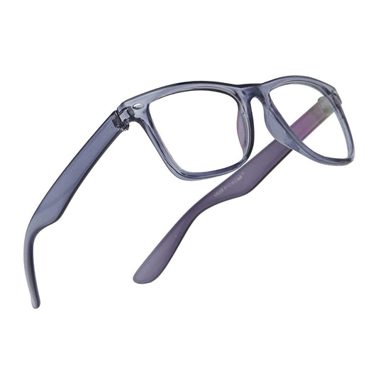 VAST Unisex Anti-Glare Computer Glasses Blue Cut Frame Zero Power (7979 Grey) - Anti-Glare - Sovbid