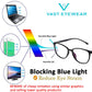 Blue Ray Blocking Square-Round TR90 Computer Glasses (8005 Black)