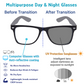 Photochromic Day & Night Computer Gaming Glasses + Sunglasses Unisex Wayfarer Eyewear (7979 Black Grey)