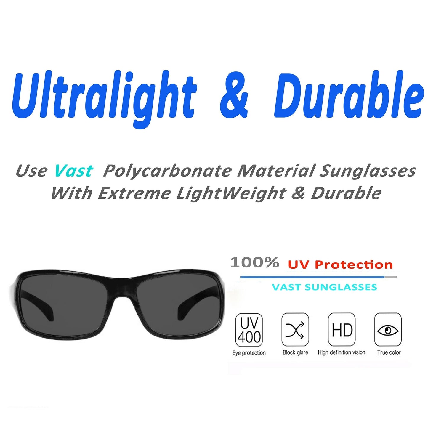 Day & Night Vision + Black Sunglasses Wraparound Combo for Night driving, Sports, Biking