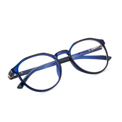 Hexagon Geometric | Transparent TR90 Eyewear | HEXA79 Blue