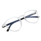 Blue-Cut Computer Glasses Round-Hexagon Geometric Transparent TR90 Digital Eyewear (HEXA79 Transparent)