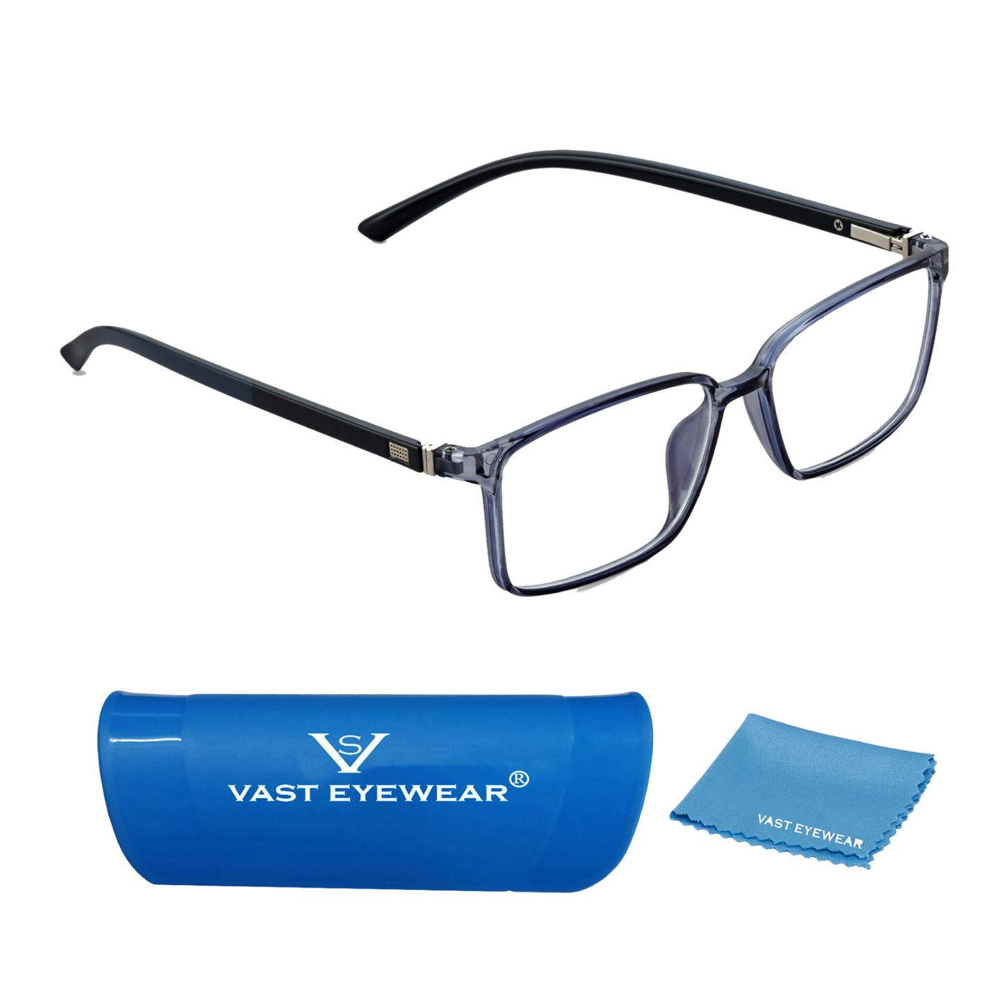 Blue-Cut Computer Glasses Rectangle TR90 Digital Eyewear Grey Unisex (RECTANGLE79 Grey)
